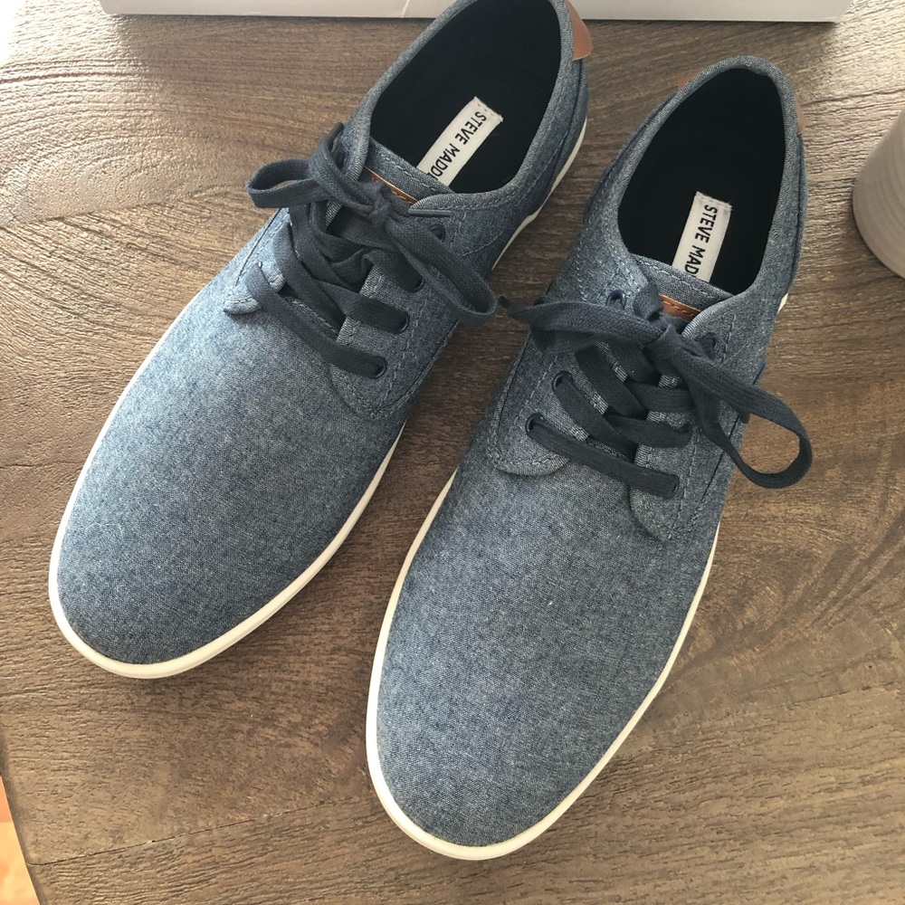Men’s 11 Steve Madden Fenta Blue Fabric Shoes